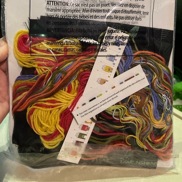 Dimensions Rooster on Black Crewel Embroidery Kit - 11" x 14" - New - Picture 5 of 7